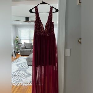 Lulu’s sheer maxi dress